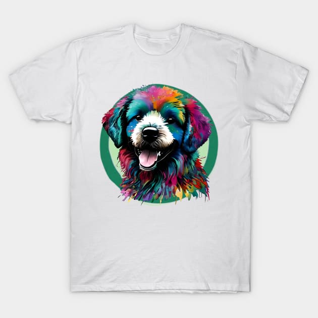 Colourful Bichon Frise T-Shirt by Cheeky BB